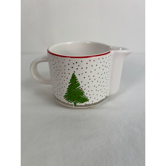 VTG Waechtersbach Ceramic Creamer Pitcher with Christmas Tree in Snow Graphic - Picture 1 of 5